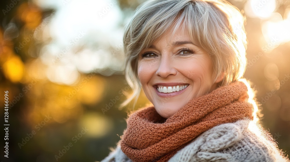 A joyful woman smiles warmly, embodying happiness and positivity.
A joyful woman smiles warmly, embodying happiness and positivity.