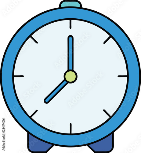  Blue Alarm Clock Icon Time Management Concept