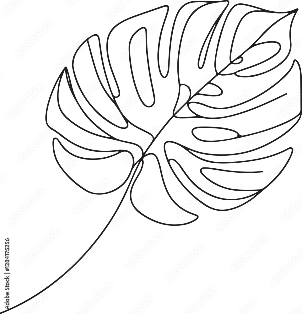 Minimalist Monstera Leaf Line Art for Inspiration Minimalist Monstera Leaf Line Art for Inspiration
