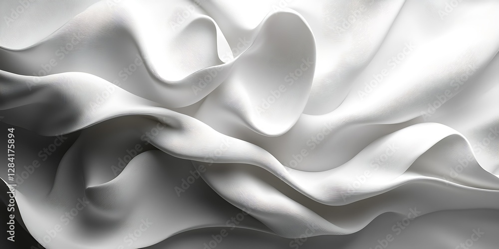 Obraz premium Abstract White Fabric Drape (33)
