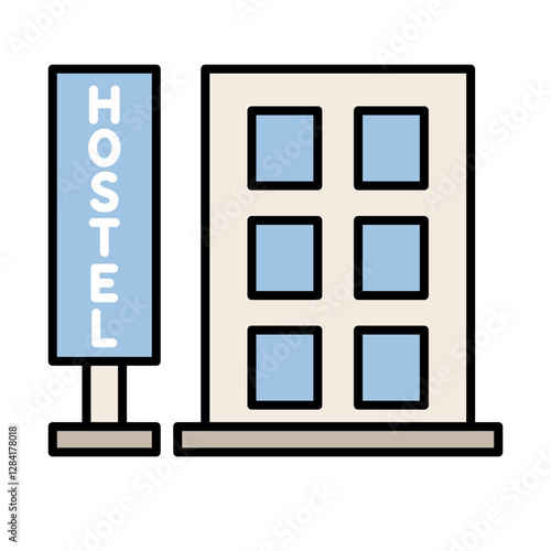 hostel illustration
