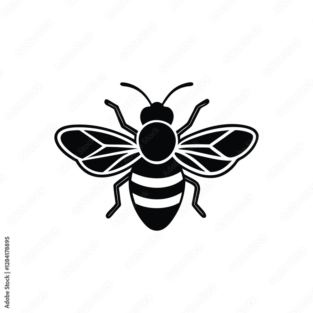 Fototapeta premium A vector illustration of a bee .