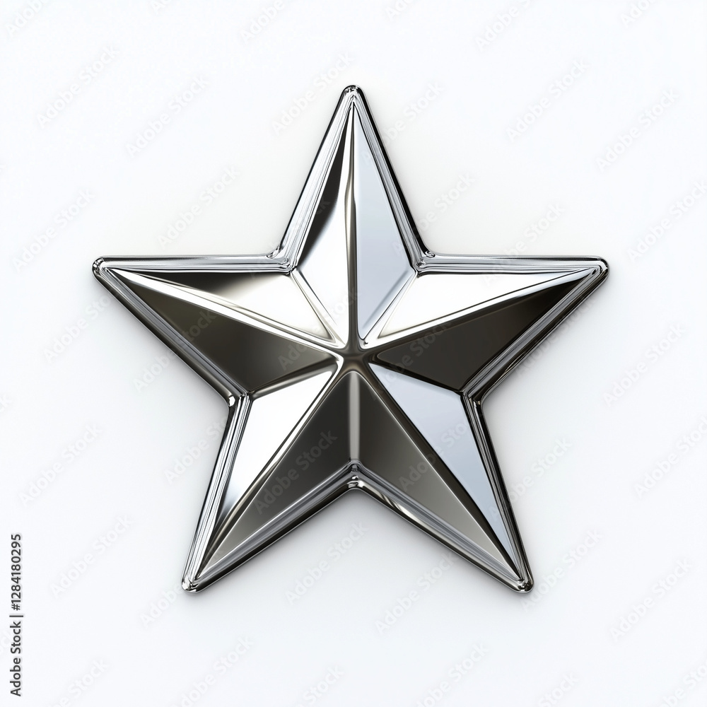 Obraz premium 3d silver star