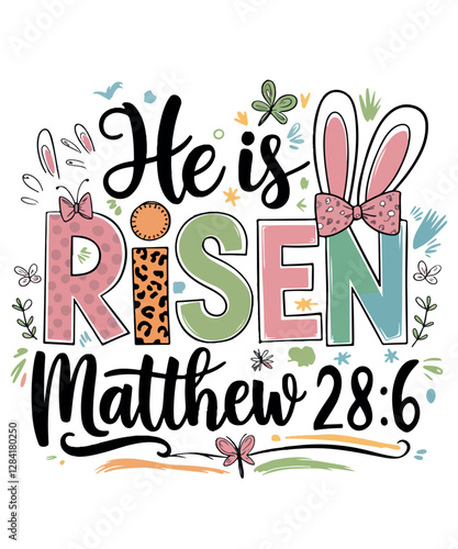 ''Christian Easter Bible Verse Design ''