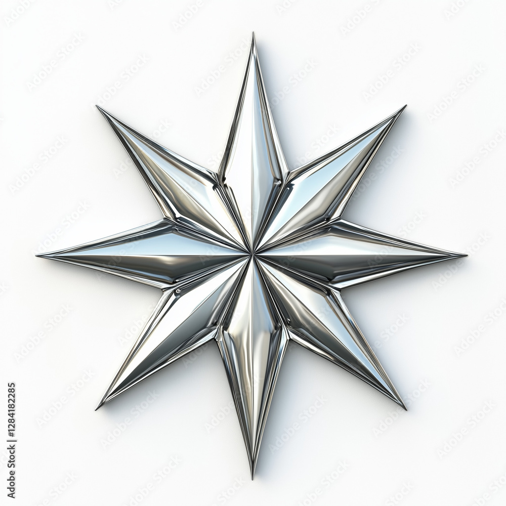 Obraz premium 3d silver star