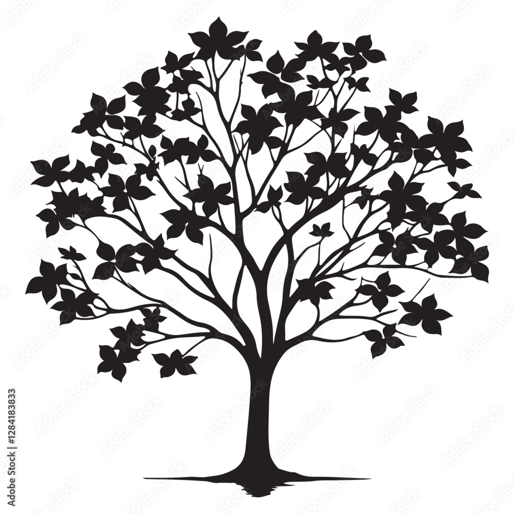 Isolated Dogwood Tree Silhouette - Decorative Botanical Vector - Nature-Inspired Illustration - Dogwood Icon
Isolated Dogwood Tree Silhouette - Decorative Botanical Vector - Nature-Inspired Illustration - Dogwood Icon