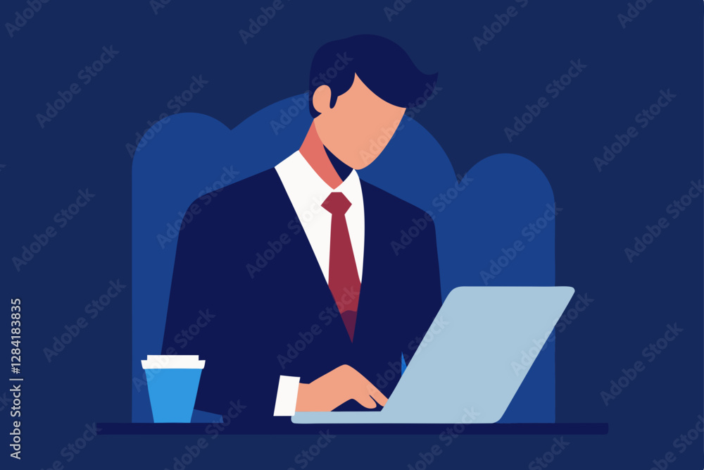businessman working on laptop businessman working on laptop