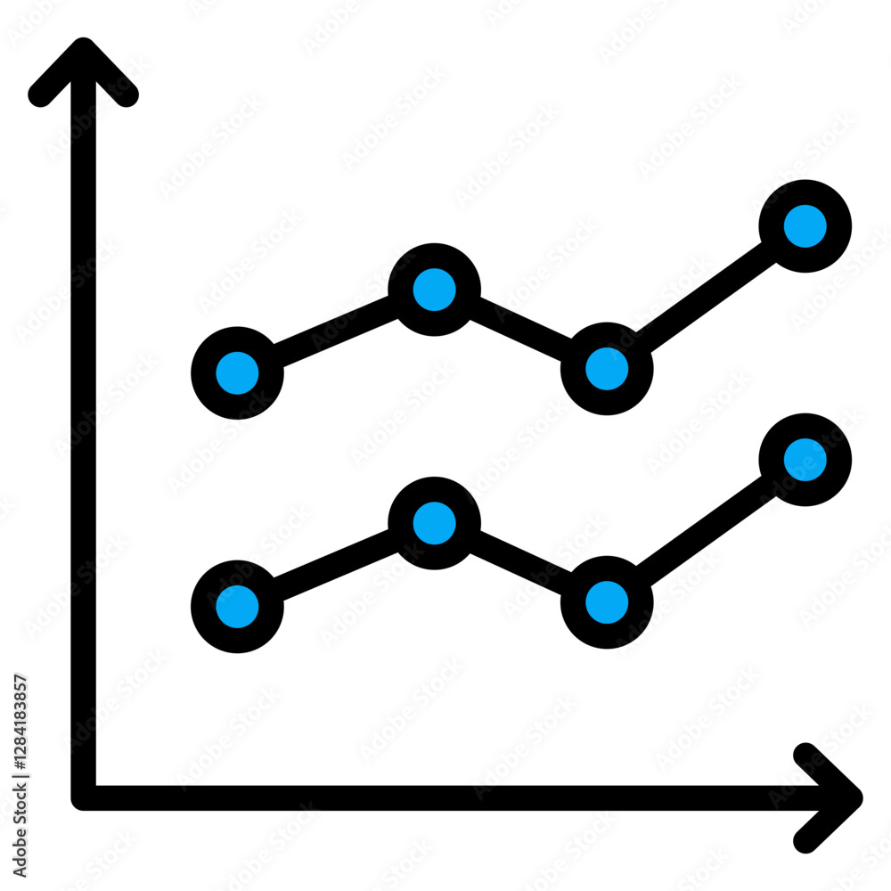 Line Graph Icon Line Graph Icon