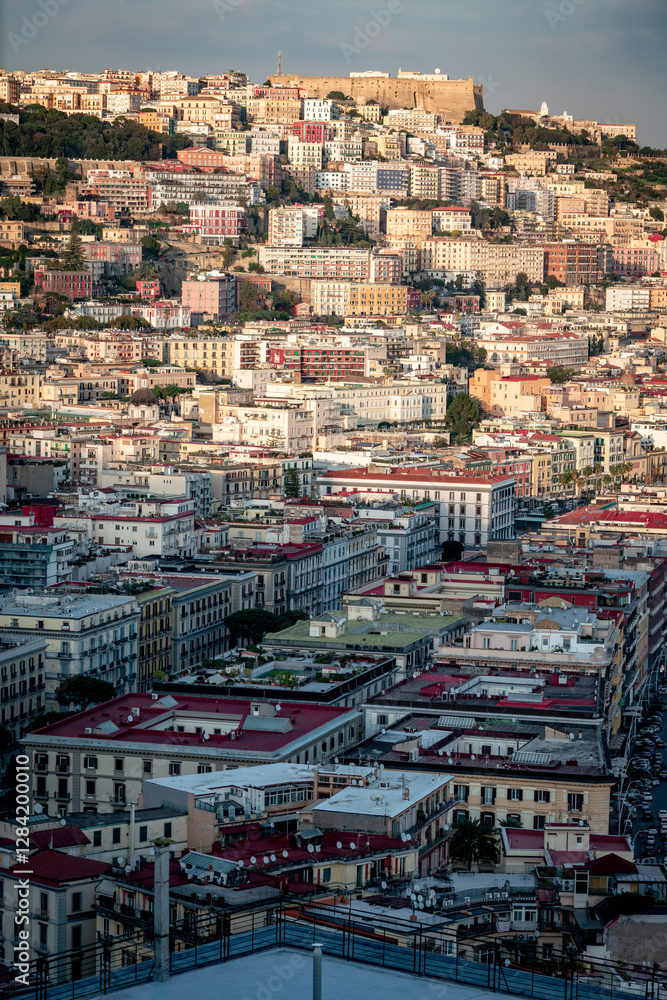 Fototapeta premium Cityscape of Naples, Italy. Buildings, Architecture.