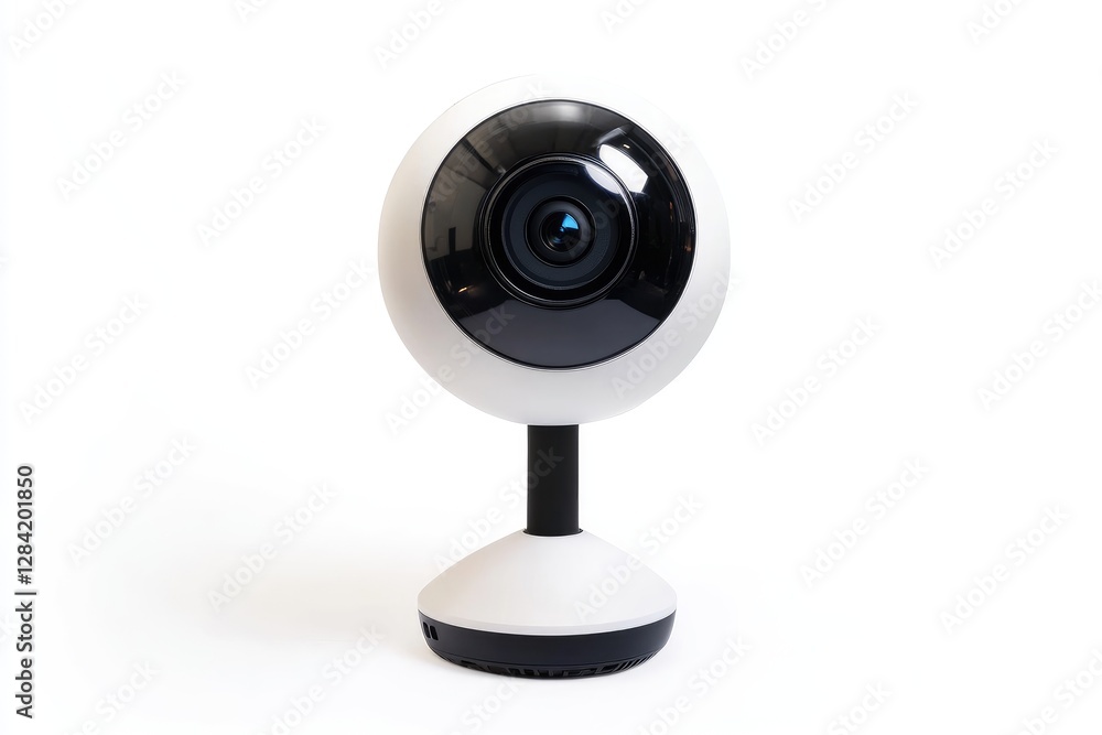 Modern White and Black Dome Security Camera Modern White and Black Dome Security Camera