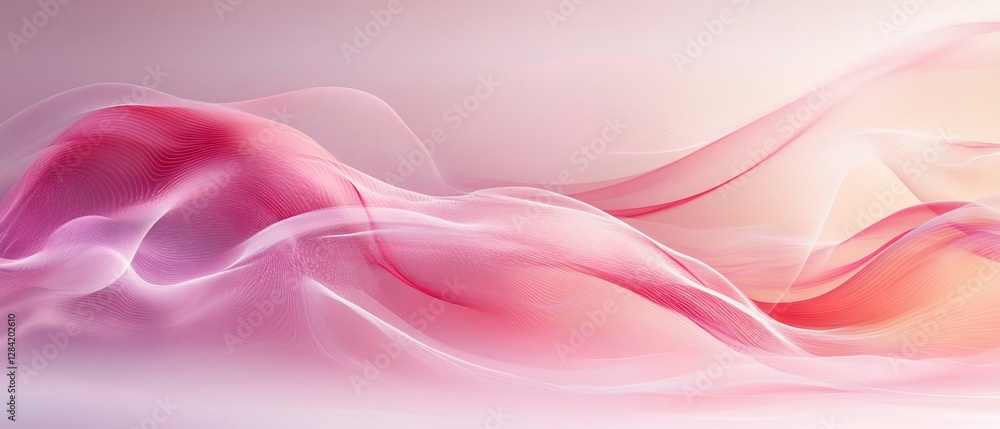 Fototapeta premium Abstract Pink Flowing Shapes