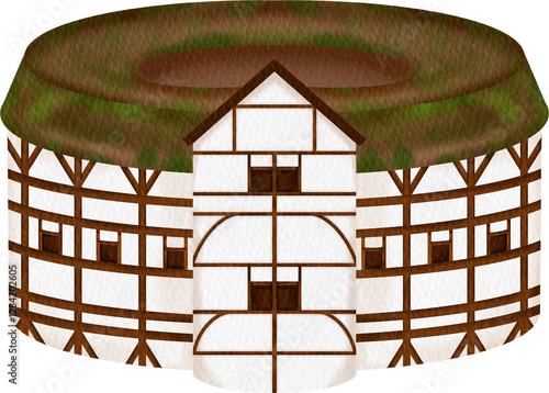 Εκτύπωση καμβά watercolor globe theatre
