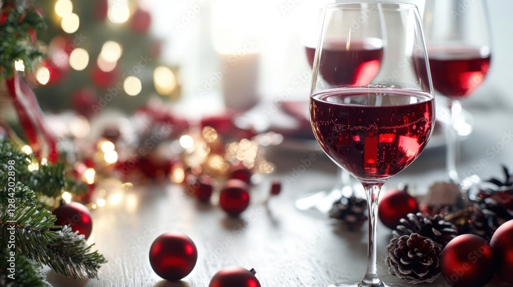 Moderate drinking at a holiday gathering with a festive atmosphere. Featuring joy and celebration Moderate drinking at a holiday gathering with a festive atmosphere. Featuring joy and celebration