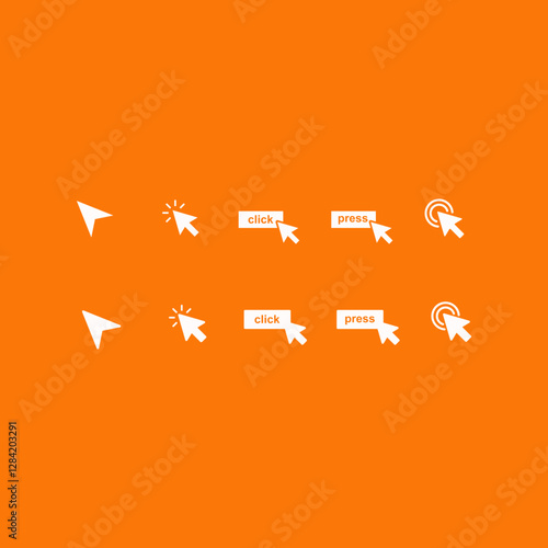 Cursor trendy artwork magnificent abstract vector illustration colorful useable design