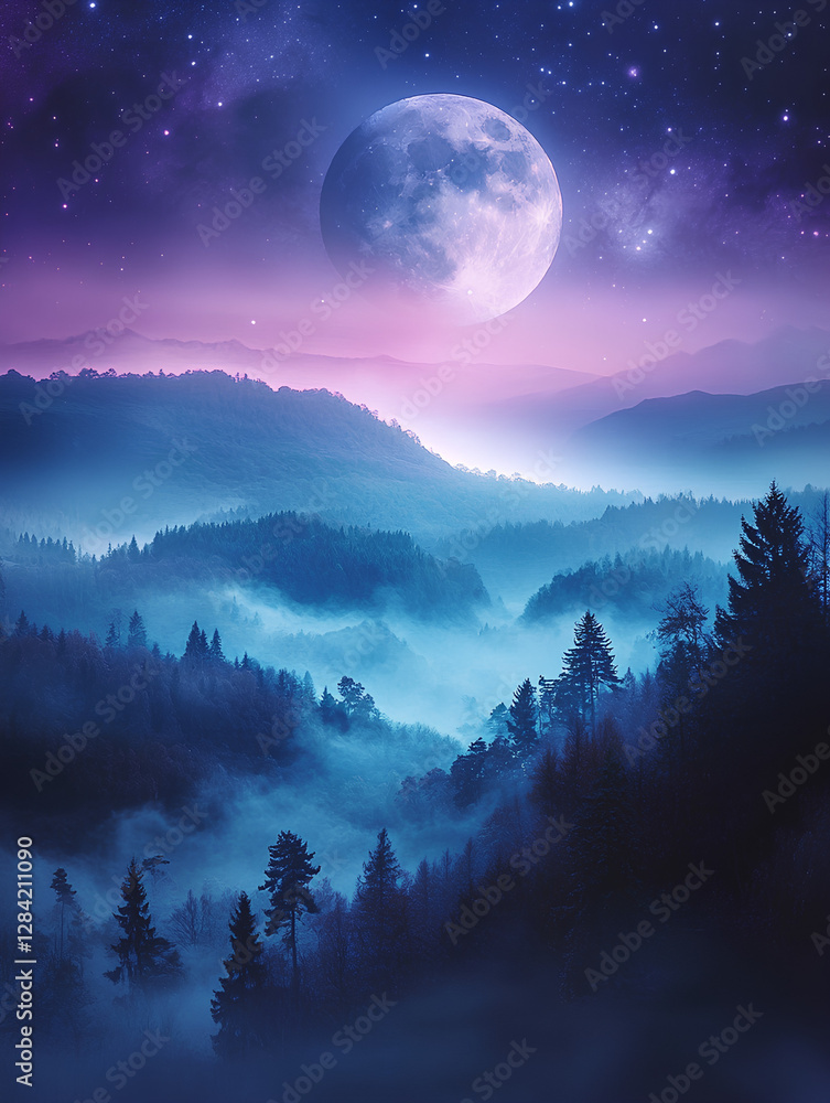 night-time with glowing stars in the sky night-time with glowing stars in the sky