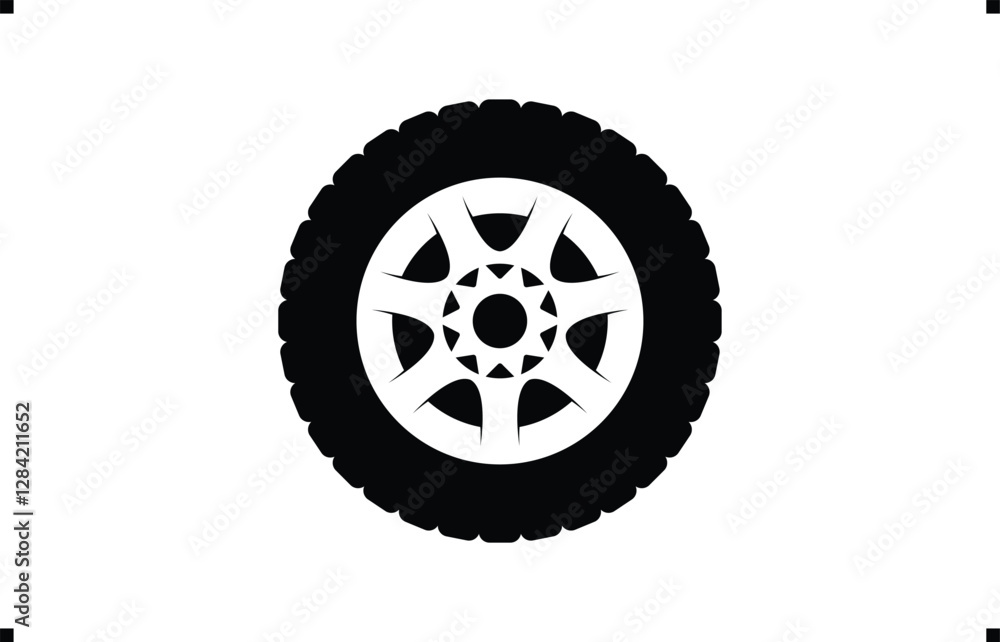 Black rubber wheel tire design. Wheel tires. Car tire tread tracks, Mini Van racing wheel mascot design. Tyres road maintenance vector automobile. Auto Van wheel tyre. Vector illustration rim design Black rubber wheel tire design. Wheel tires. Car tire tread tracks, Mini Van racing wheel mascot design. Tyres road maintenance vector automobile. Auto Van wheel tyre. Vector illustration rim design