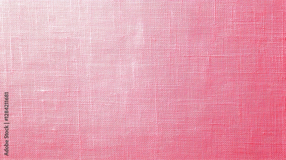 Fototapeta premium Textured Pink Fabric Surface with Woven Threads Delicate Light and Shadow Play Linen Canvas Detail