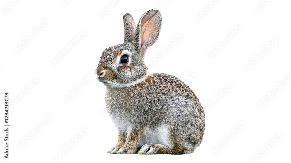 Cute rabbit resting on a white background Cute rabbit resting on a white background