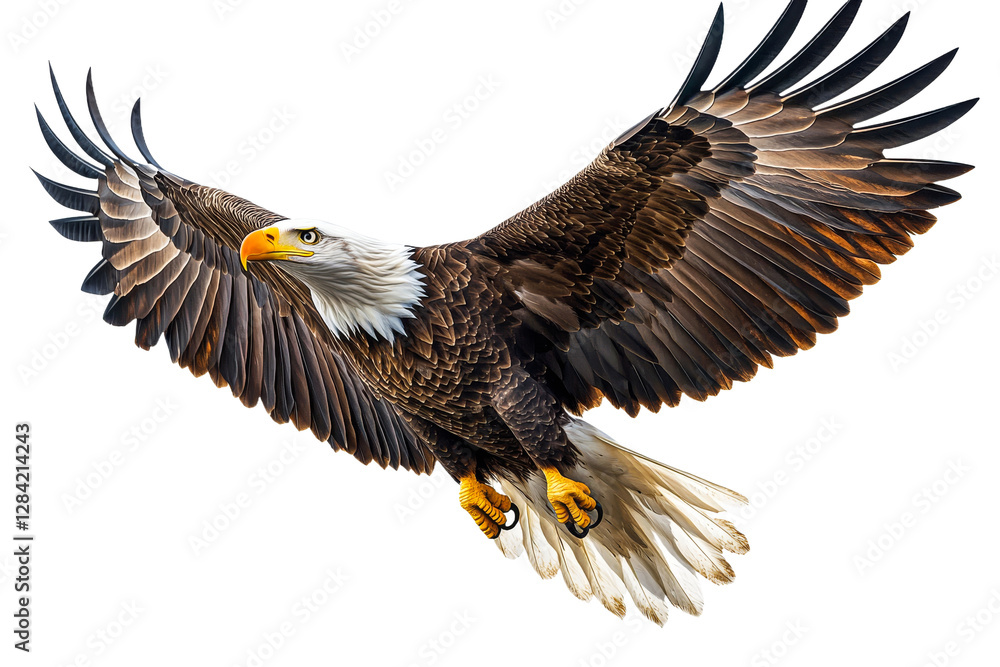 Naklejka premium Eagle soaring majestically in the sky