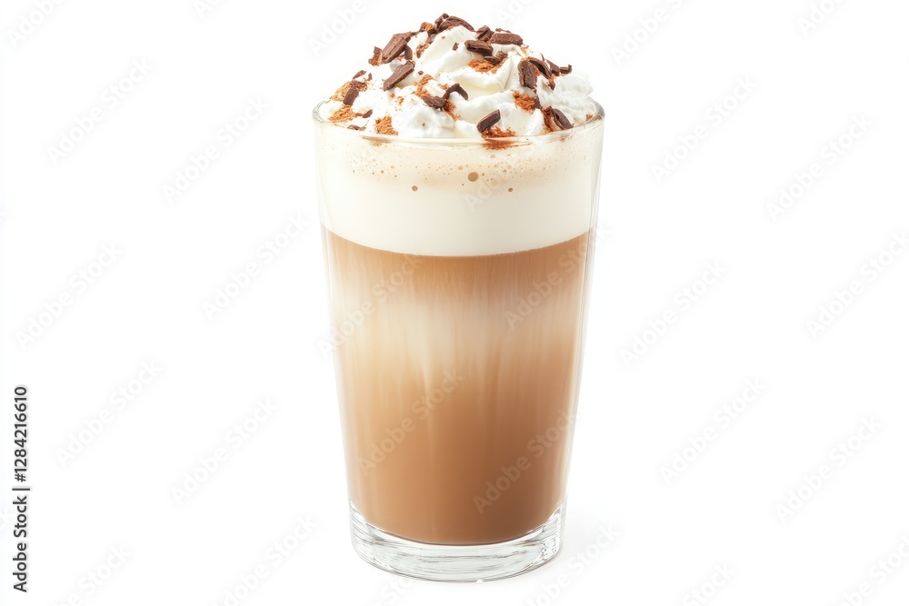 Iced Coffee Drink Topped With Whipped Cream Chocolate Shavings Iced Coffee Drink Topped With Whipped Cream Chocolate Shavings