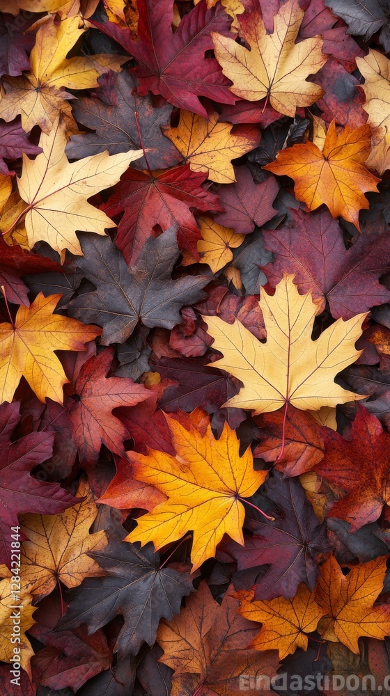 Autumn Maple Leaves Background Vibrant Fall Foliage Texture Autumn Maple Leaves Background Vibrant Fall Foliage Texture
