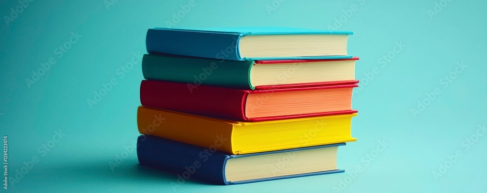 Stack of Colorful Books Learning and Education Concepts Literature Reading Knowledge Academic Study Stack of Colorful Books Learning and Education Concepts Literature Reading Knowledge Academic Study