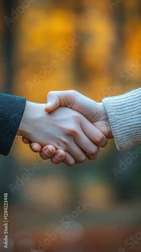 Hands Shaking in Agreement, Symbolizing Unity and Trust Between Two Individua...