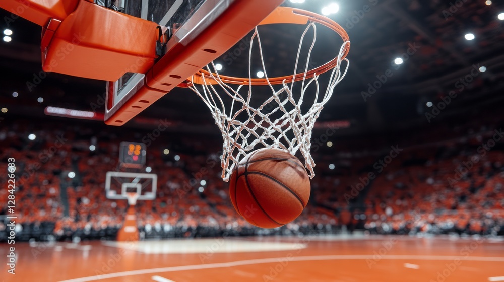 basketball game ball in hoop basketball game ball in hoop