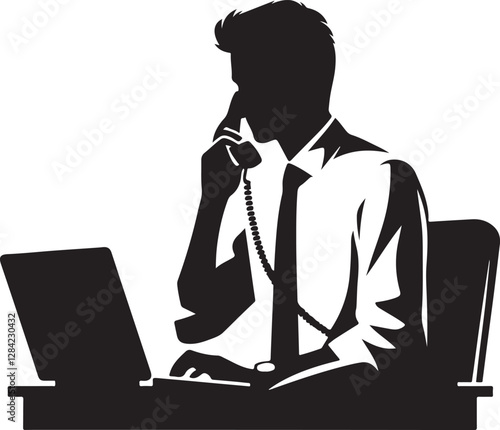 Caller Vector Illustration