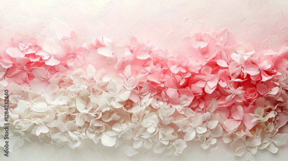 Delicate Hydrangea Flower Arrangement in White and Light Pink Hues for Floral Designs Delicate Hydrangea Flower Arrangement in White and Light Pink Hues for Floral Designs
