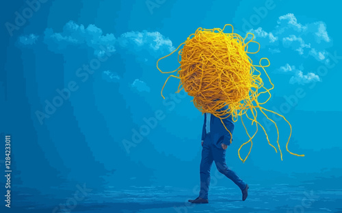 Metaphor bipolar disorder mind mental adobe illustration artwork