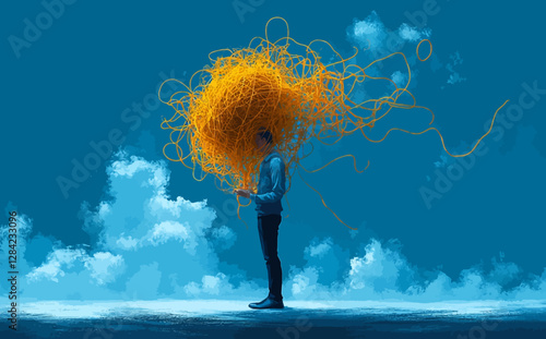 Metaphor bipolar disorder mind mental adobe illustration artwork