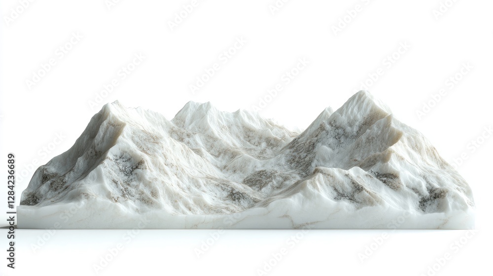 Obraz premium Abstract Marble Mountain Range Sculpture