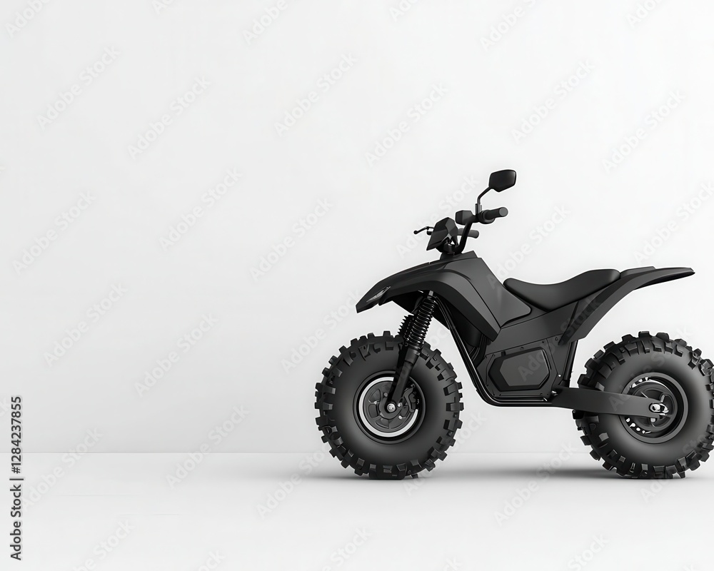Fototapeta premium Lightweight racing ATV with carbon fiber panels, isolated, designed for agility
