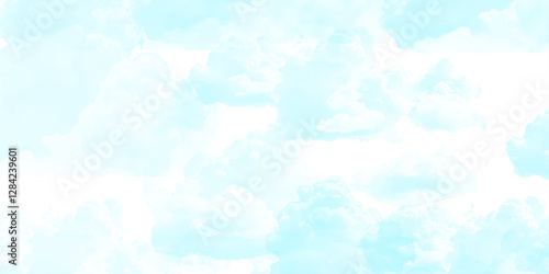 Blue clouds are isolated on a transparent PNG background. 3D realistic soft effect clouds. Vector illustration used anywhere live art canvas cold love fresh crystal clean