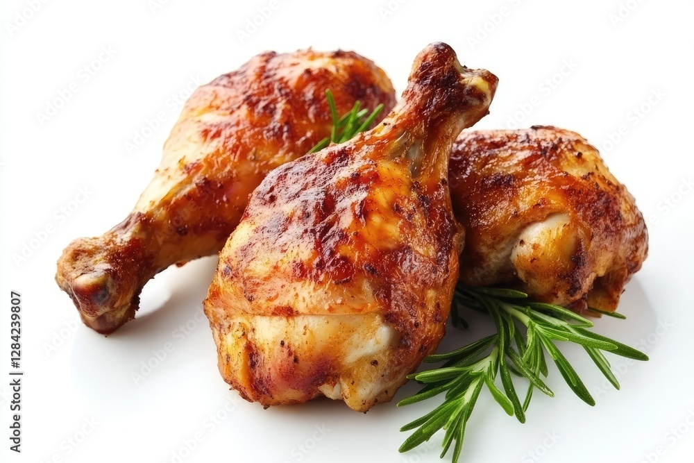 Roasted Chicken Legs with Rosemary Garnish Roasted Chicken Legs with Rosemary Garnish