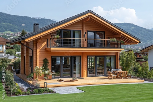 Alpine Log Home with Patio, Mountain View