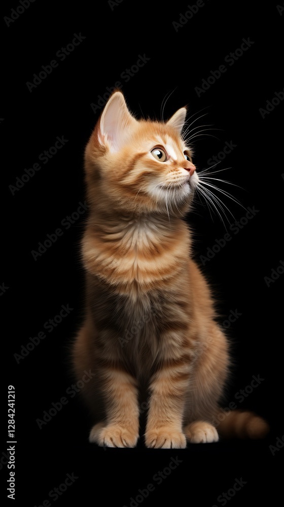 there is a cat that is sitting on a black surface there is a cat that is sitting on a black surface