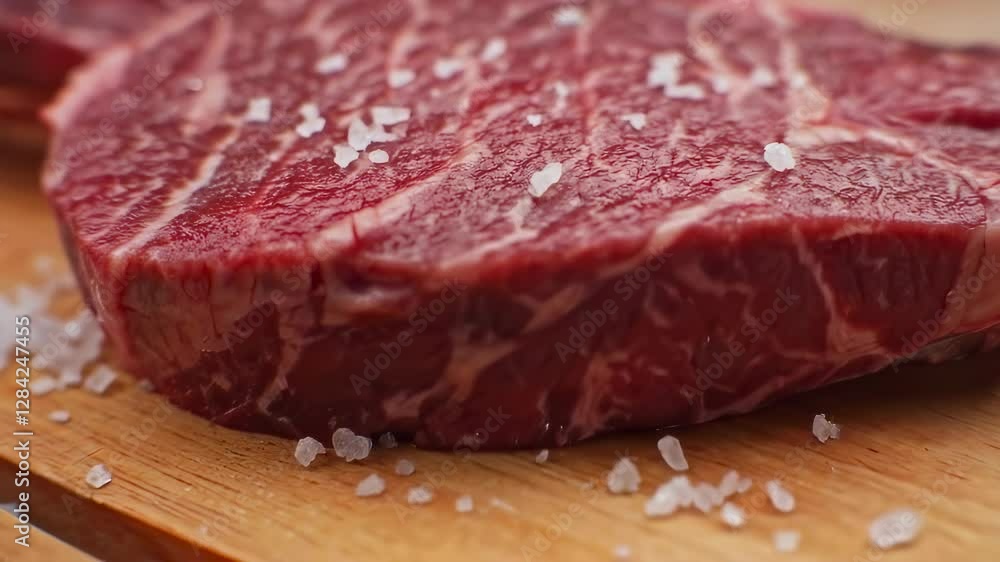 Close-Up of Delicious Raw Steak Close-Up of Delicious Raw Steak