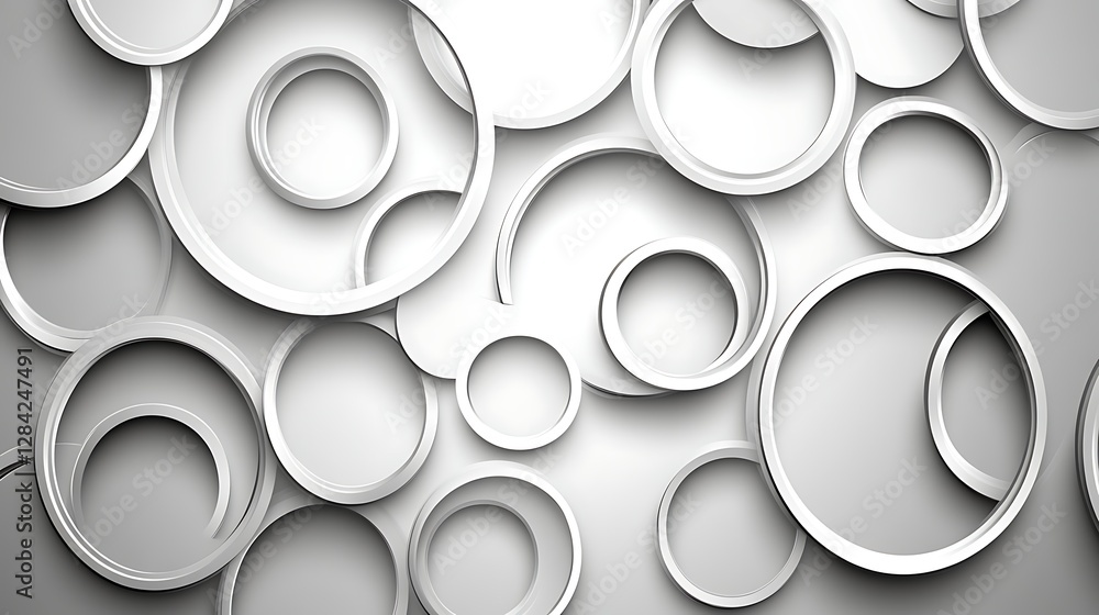 Abstract gray circles, overlapping, background Abstract gray circles, overlapping, background