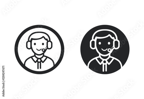 medical customer virtual service icon on white background.