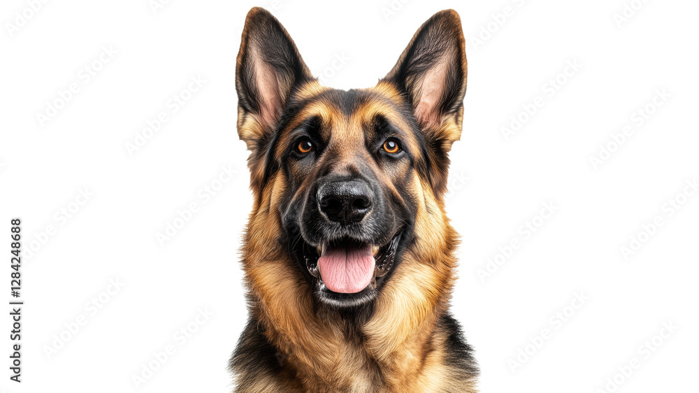 German shepherd displaying friendly demeanor German shepherd displaying friendly demeanor