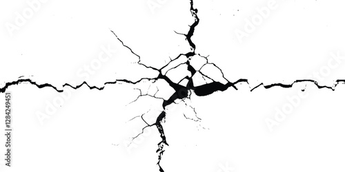land is drying. Dried up agricultural land. Fragmented soil with cracks. Dry land without water. background. 