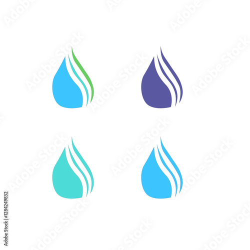Water Splash Sign Symbol Logo Vector isolated on White