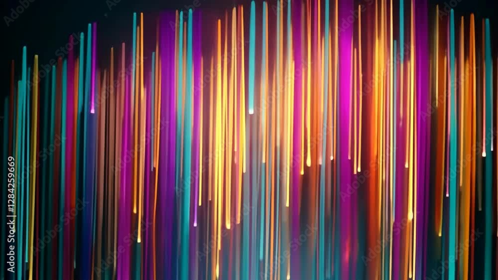 Colorful Abstract Particle Stream Flowing Down Animation Background Footage Colorful Abstract Particle Stream Flowing Down Animation Background Footage