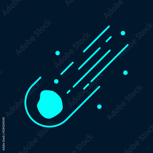 Asteroid trendy artwork glorious abstract vector illustration colorful valuable design
