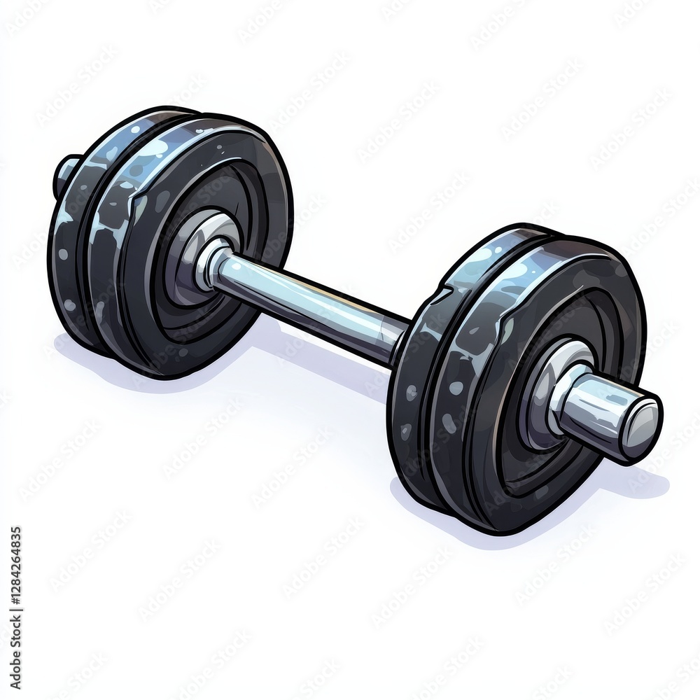 Fototapeta premium Classic Dumbbell for Fitness and Strength Training Workouts