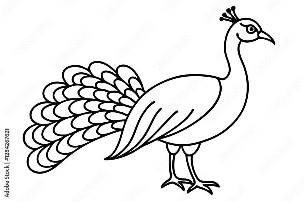 Peacock Silhouette Art Peacock Silhouette Art