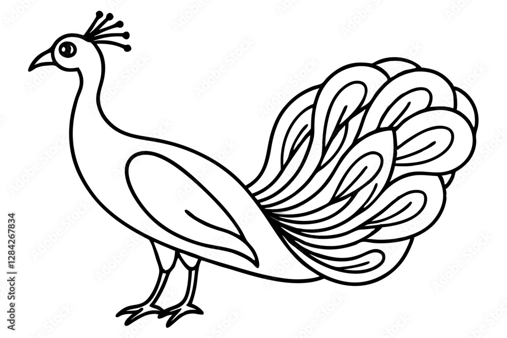 Peacock Silhouette Art Peacock Silhouette Art