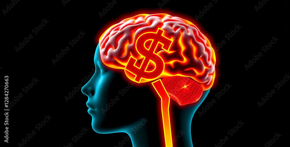 Obraz premium Conceptual Visualization of Financial Mindset